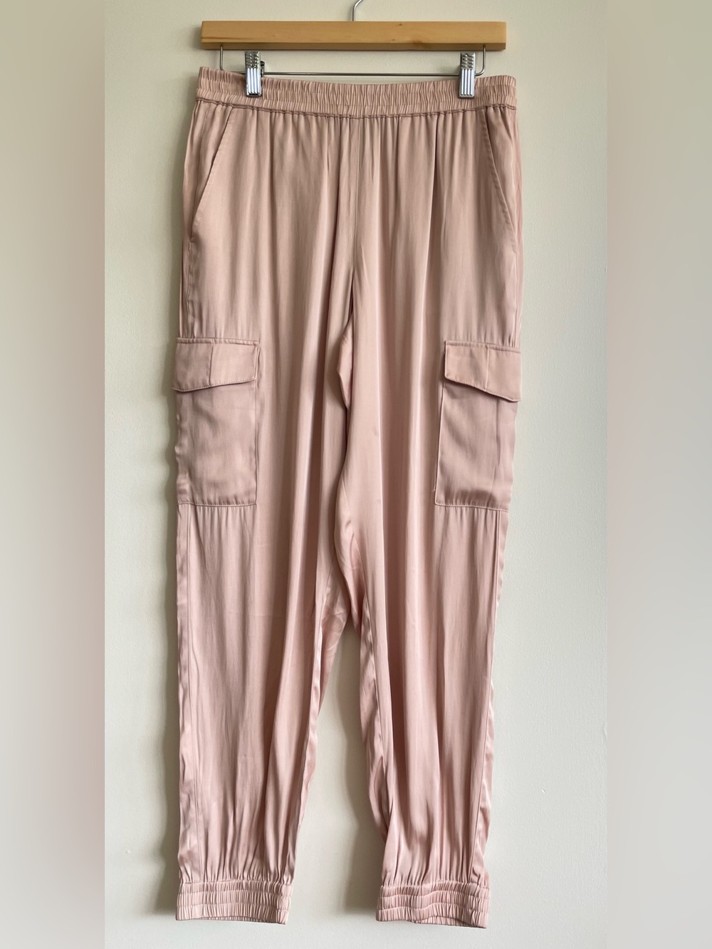 BCBGMaxAzria Blush Pink Cargo Joggers